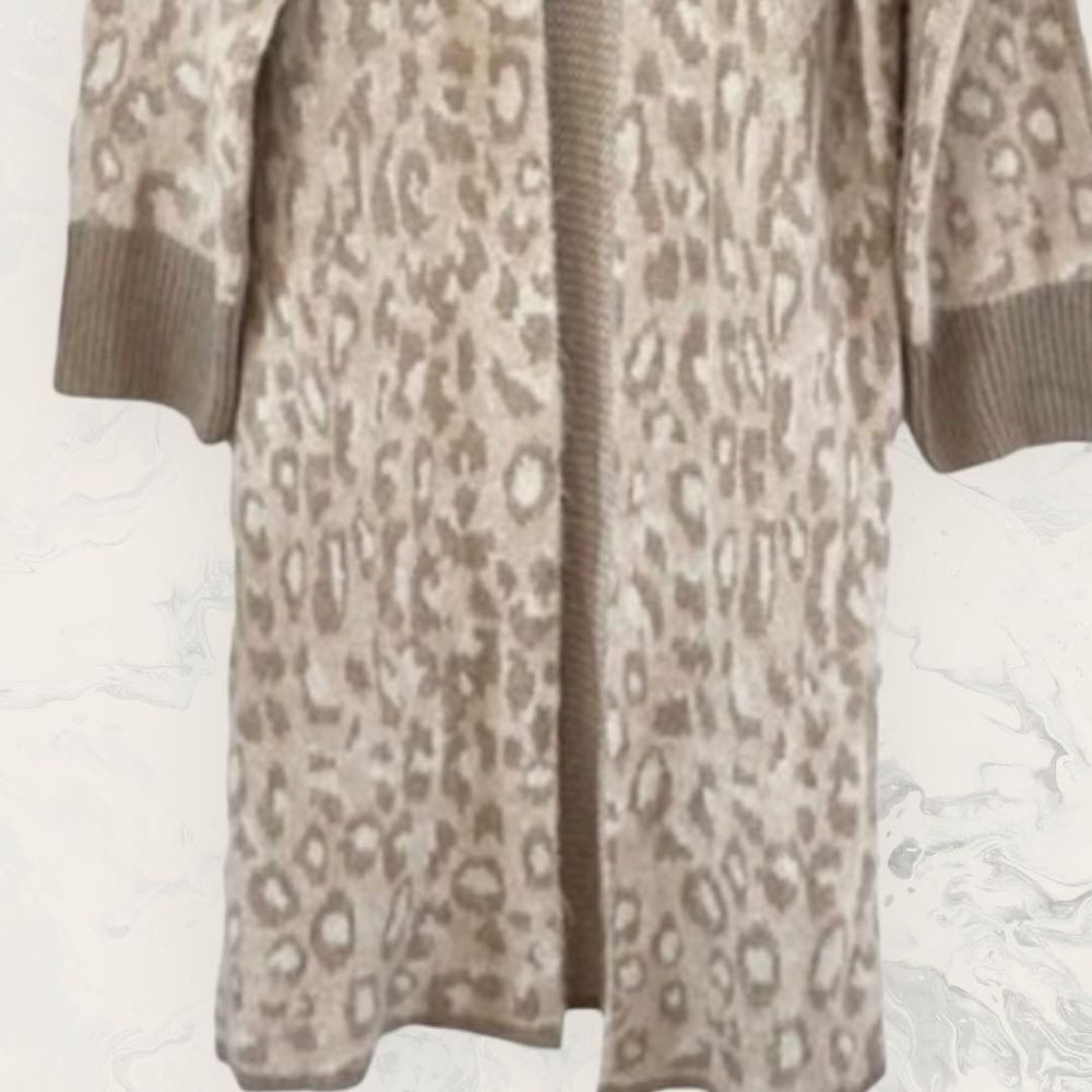 Nwt Topshop Leopard Print Longline Open Front Car… - image 8